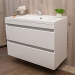 Тумба навісна Fancy Marble Borneo 1000 з умивальником Lucia 1000