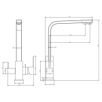 Змішувач для кухні з підключенням для осмосу VENTA VC813FS