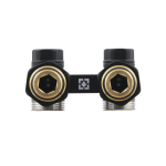 Вузол нижнього підключення радіатора Raftec BLACK кутовий 1/2'х3/4' DHRKA11-B