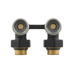 Вузол нижнього підключення радіатора Raftec BLACK кутовий 1/2'х3/4' DHRKA11-B