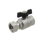 Кран прямой с накидной гайкой Raftec BLACK DN20 3/4' бабочка