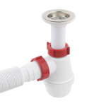 Сифон для умывальника PLM  1 1/4'x40 с литым выпуском/с гофротрубой 40x40/50 PM 40 SF 10 02