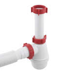 Сифон для умивальника PLM 1 1/4'x40 без випуску з гофротрубою 40x40/50 PM 40 SF 10 01