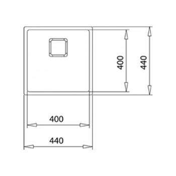 Мийка для кухні TEKA TOP BE LINEA 40.40 R15 440x440 Нержавійка