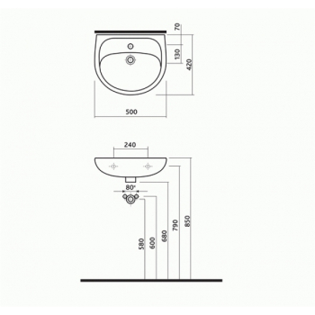 Умивальник Kolo Solo 50
