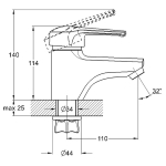 Смеситель для умывальника G-lauf LWZ1- A182