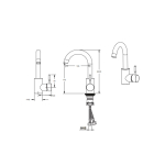 Змішувач для умивальника VENTA VS112US