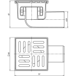 Трап сливной Ani Plast ТQ 5102