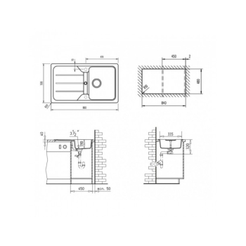 Мийка для кухні TEKA SIMPLA 45-В TG 860x500 Сірий металік
