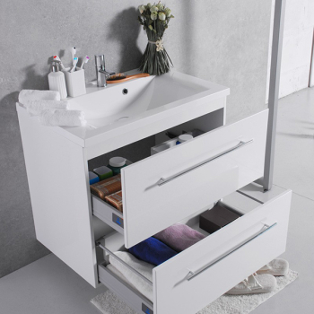 Тумба навісна Fancy Marble Goa 80 з умивальником Dallas (1108101)