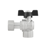 Кран угловой с накидной гайкой Raftec PN40 ВВ 1/2' бабочка