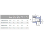 Коліно настінне PPR Ekoplastik 25мм ВВ 3/4' SNK025XXXX