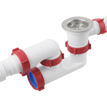 Сифон для ванни PLM з ревізією/з випуском 1 1/2' перел і гофр 40x40/50 PM 40 SF 30 02