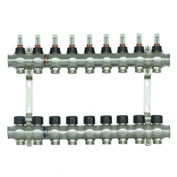 Колектор з витратомірами Raftec 1'х9