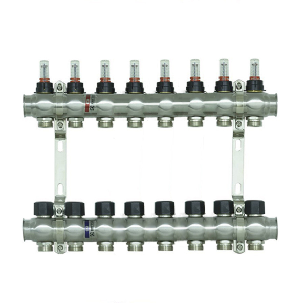 Колектор з витратомірами Raftec 1'х8