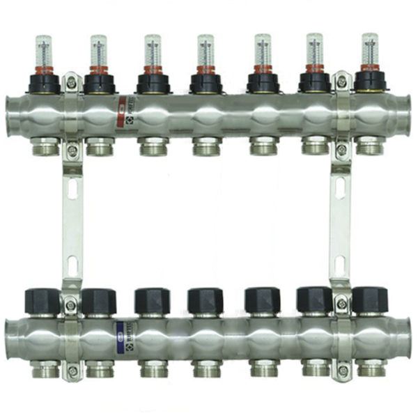 Коллектор с расходомерами Raftec 1'х7