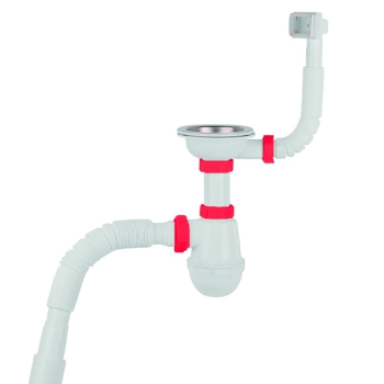 Сифон для миття PLM 3 1/2'x40 з різьбовим випуском 40x40/50 та гнучким переливом PM 40 SF 20 05