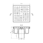 Трап зливний Ani Plast ТА 5210