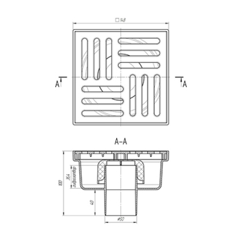 Трап зливний Ani Plast ТА 5210