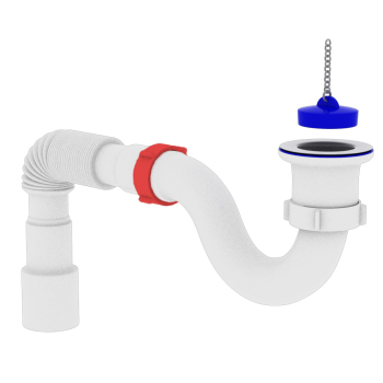 Сифон для душового піддону PLM 1 1/2' и гнучкою трубою 40/50 PM 40 SF 40 03