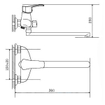 Смеситель для ванной G-lauf A185