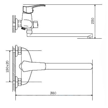 Смеситель для ванной G-lauf A185