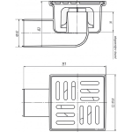 Трап сливной Ani Plast ТА 5104