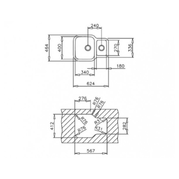 Мийка для кухні TEKA BE 1 1/2 B 625 REV 624x464 Нержавійка