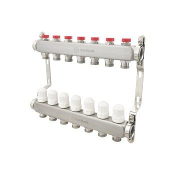 Колектор PLM 1'x3/4' 7 виходів з термоклапанами без євроконусів