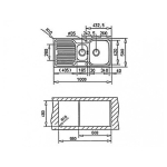 Мийка для кухні TEKA PRINCESS 1 1/2 B 1D 1000x500 Нержавійка