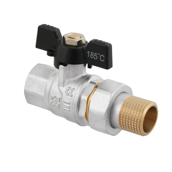 Кран кульовий з американкою Raftec BLACK PN50 ВЗ 1/2' метелик DRBS1
