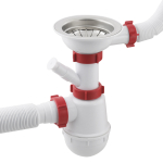 Сифон для мойки PLM 3 1/2'x40 без выпуска/с гофротрубой 40x40/50 PM 40 SF 20 06