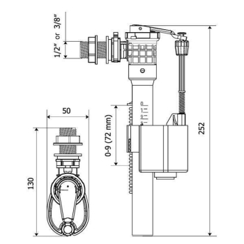 Впускний механізм KK Pol ZN2/110 3/8'