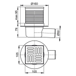Трап зливний Alcaplast APV1