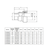 GEBO QUICK QT зажимной тройник с резьбой DN25 31.4-34.2мм x1' x31.4-34.2мм