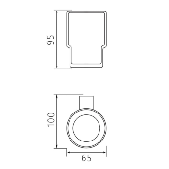 Стакан настінний VENTA матове скло V230N сатин