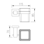 Стакан настінний VENTA матове скло V330N сатин