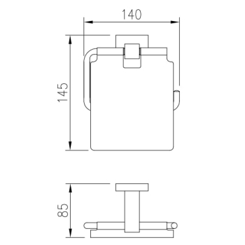 Тримач для туалетного паперу VENTA V347B чорний