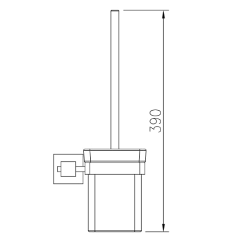 Йоржик настінний VENTA V350B матове скло чорний