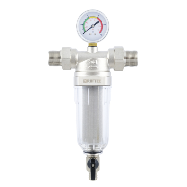 Самопромивний фільтр з манометром 3/4' Raftec RMCF02