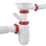 Сифон для мойки PLM 3 1/2'x40 с резьбовым выпуском/с гофротрубой 40x40/50 PM 40 SF 20 07