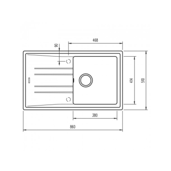 Мийка для кухні TEKA STONE 50 B-TG 1B 1D 860x510 Пісочний