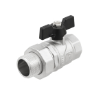 Кран кульовий з американкою Raftec BLACK PN40 ВЗ 1' метелик