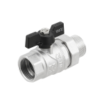 Кран кульовий з американкою Raftec BLACK PN40 ВЗ 1' метелик