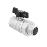 Кран кульовий з американкою Raftec BLACK PN40 ВЗ 1' метелик