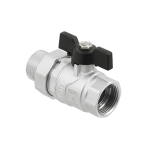 Кран кульовий з американкою Raftec BLACK PN40 ВЗ 1' метелик