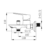 Змішувач для ванни VENTA BF325KC