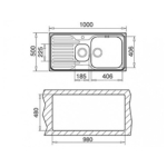 Мийка для кухні TEKA CLASSIC 1 1/2 B 1D 1000x500 Нержавійка