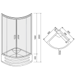 Душевая кабина Eger Tisza Mely 200x80 599-186