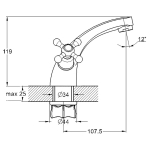 Змішувач для умивальника G-lauf QMT1- A722